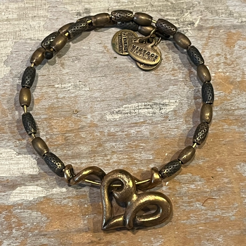Vintage 66 Alex & Ani heart wrap bracelet